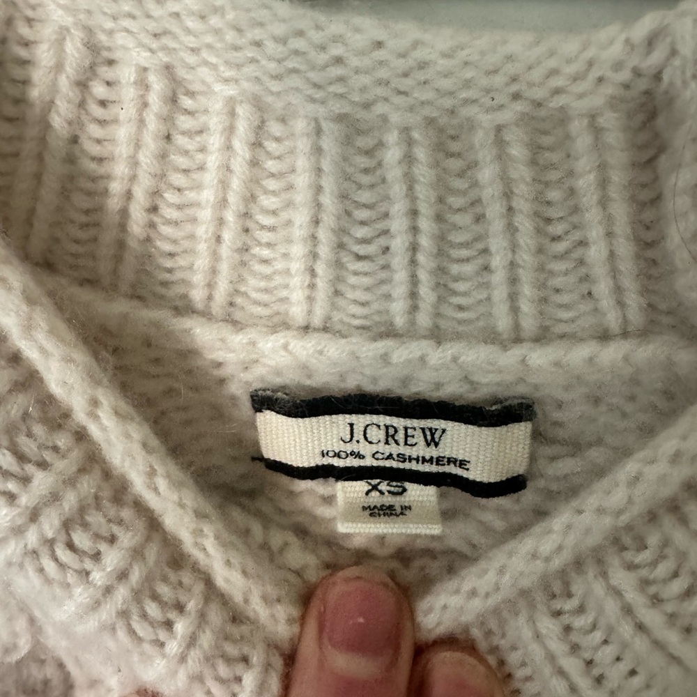 J. Crew Honeycomb Cashmere Rollneck Sweater - Picture 3 of 4